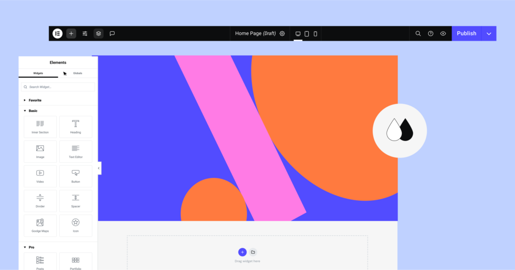Elementor 3.12 Interface